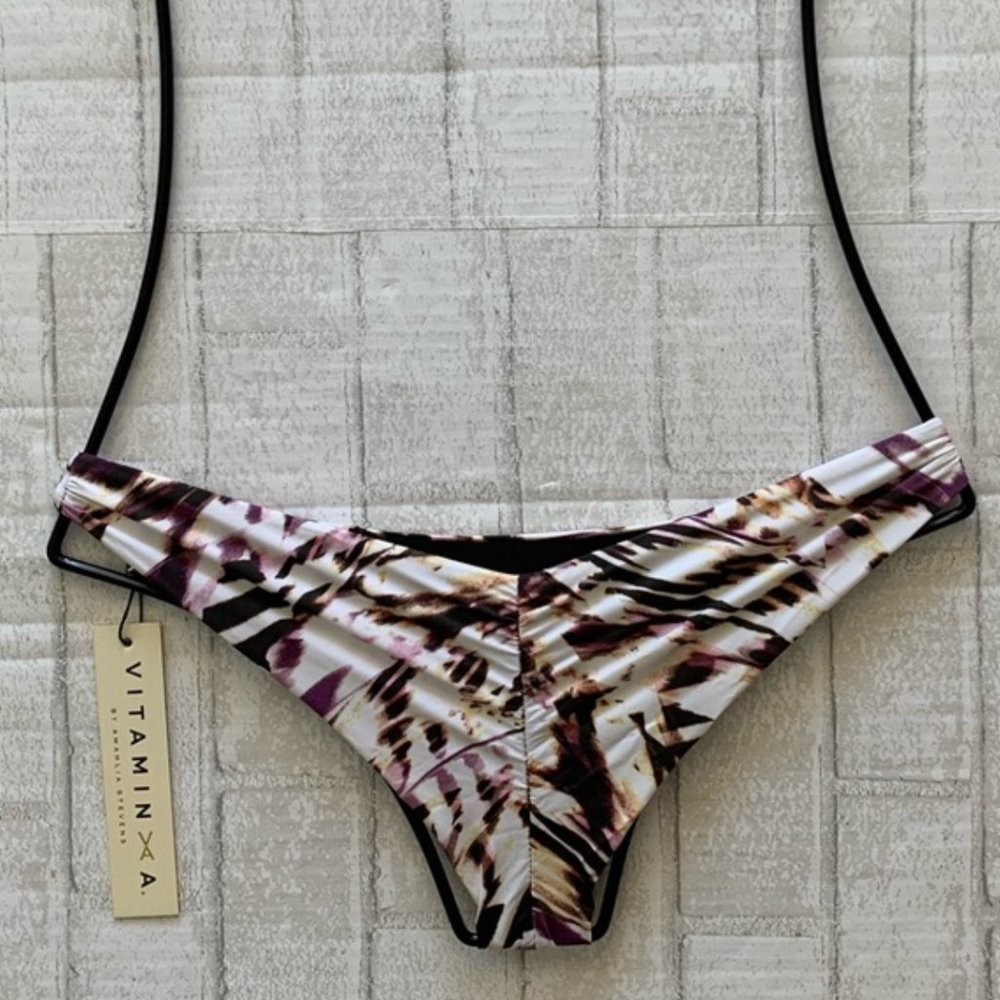 Vitamin A Swim SAMBA Ruched Bikini Bottom